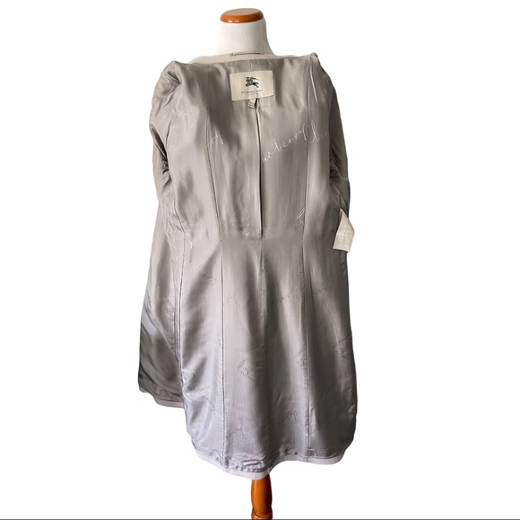 BURBERRY London Dove Grey Military Wool Coat Size 10 - Picture 5 of 14